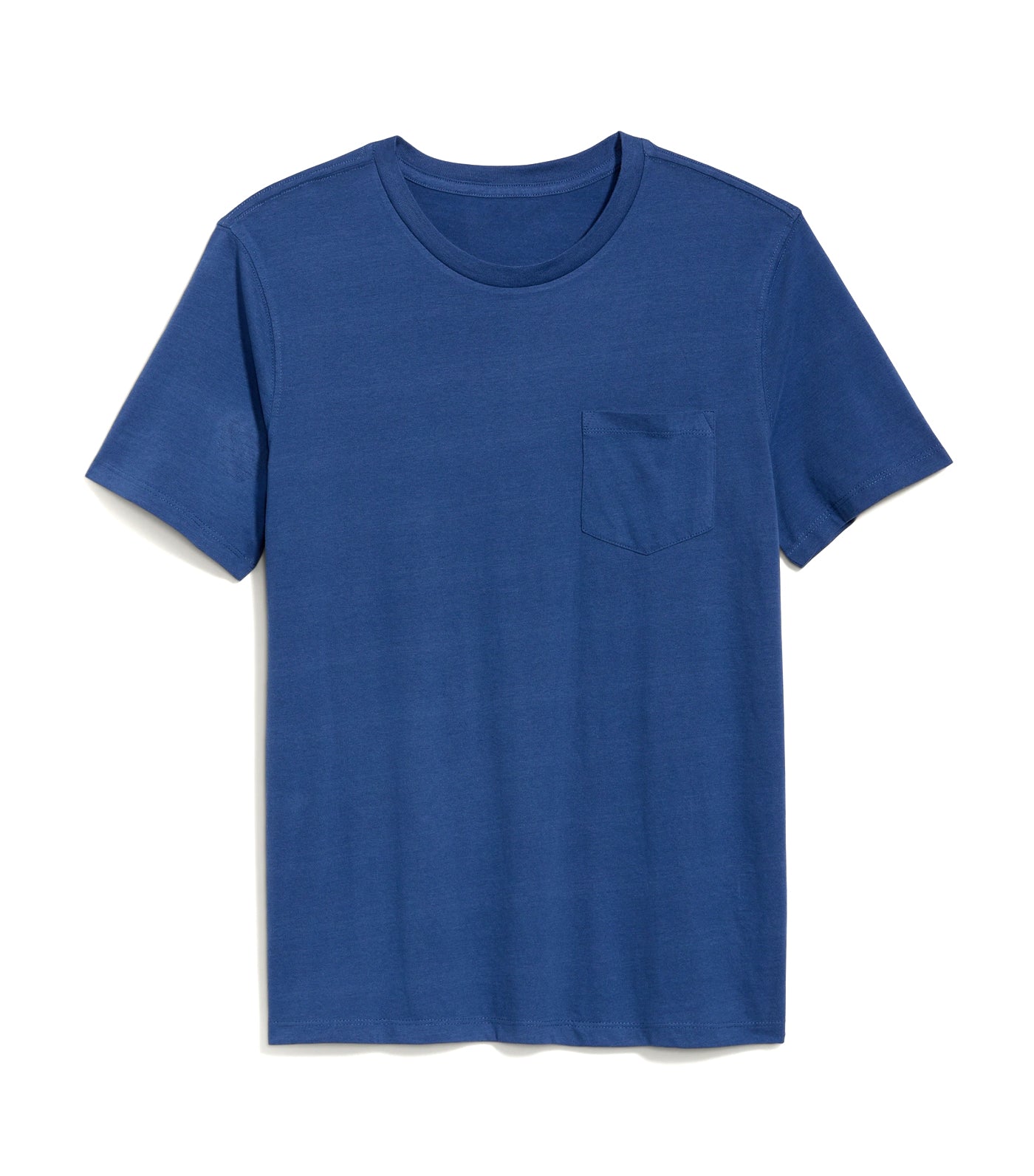 Soft-Washed Chest-Pocket Crew-Neck T-Shirt for Men Mariana Trench