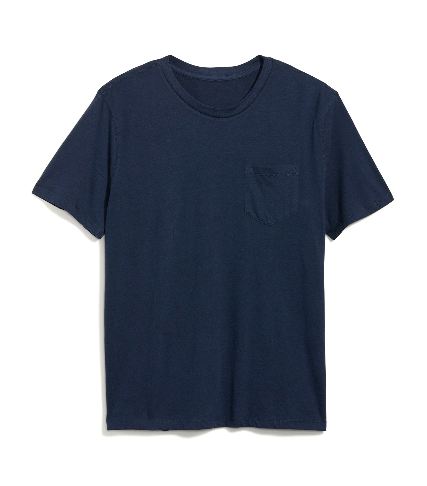 Soft-Washed Chest-Pocket Crew-Neck T-Shirt for Men In The Navy