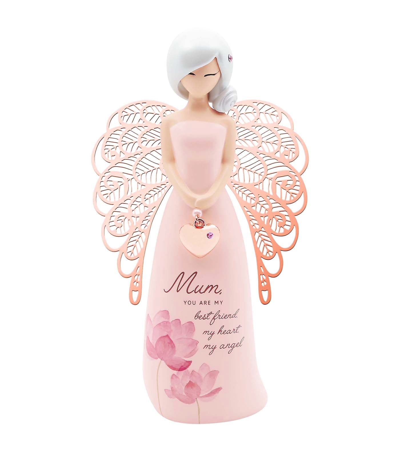 One Family You Are An Angel Figurine - "Mum you are my bestfriend, my heart, my angel"