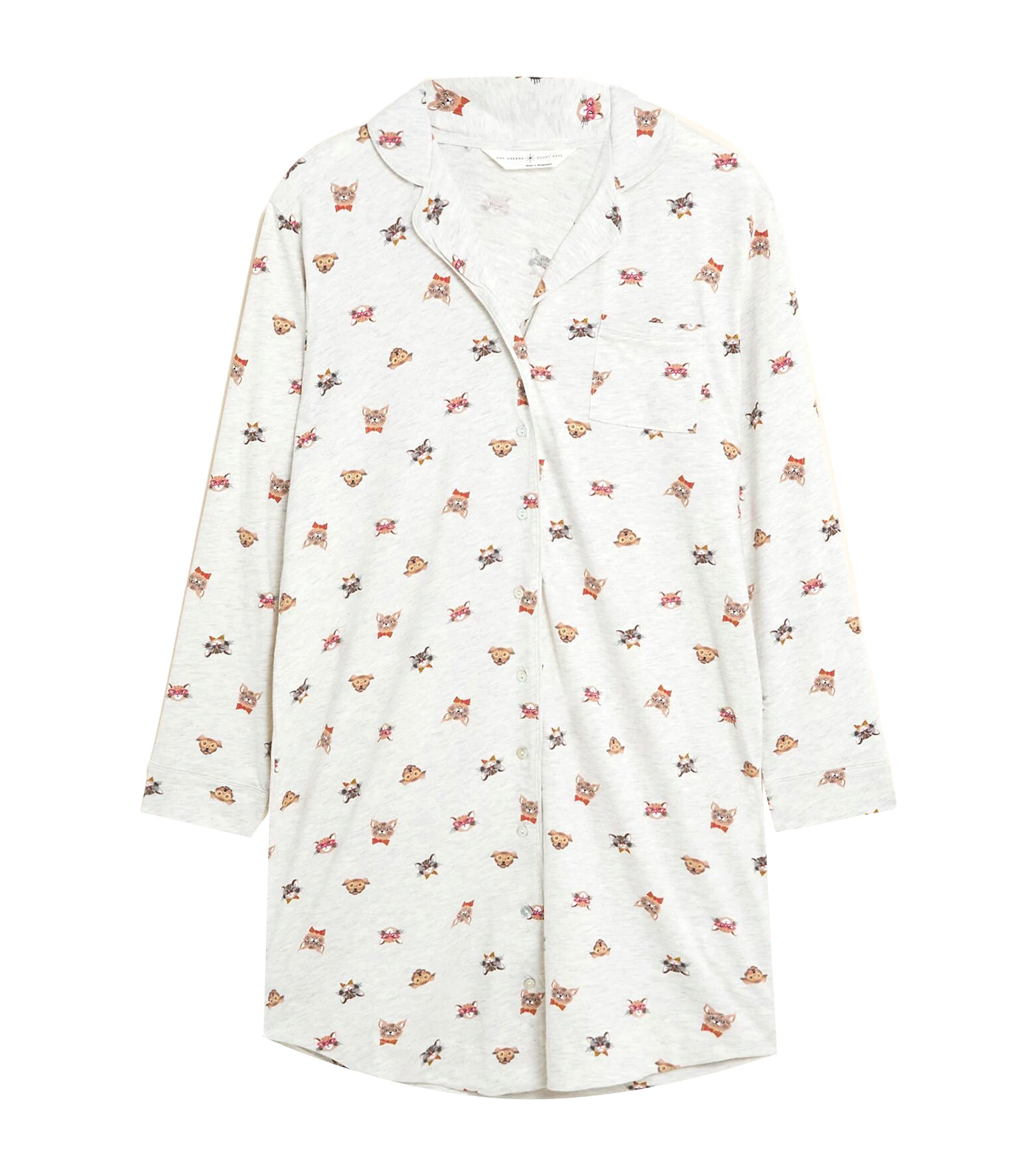 Cotton Rich Dogs and Cats Nightshirt Oatmeal