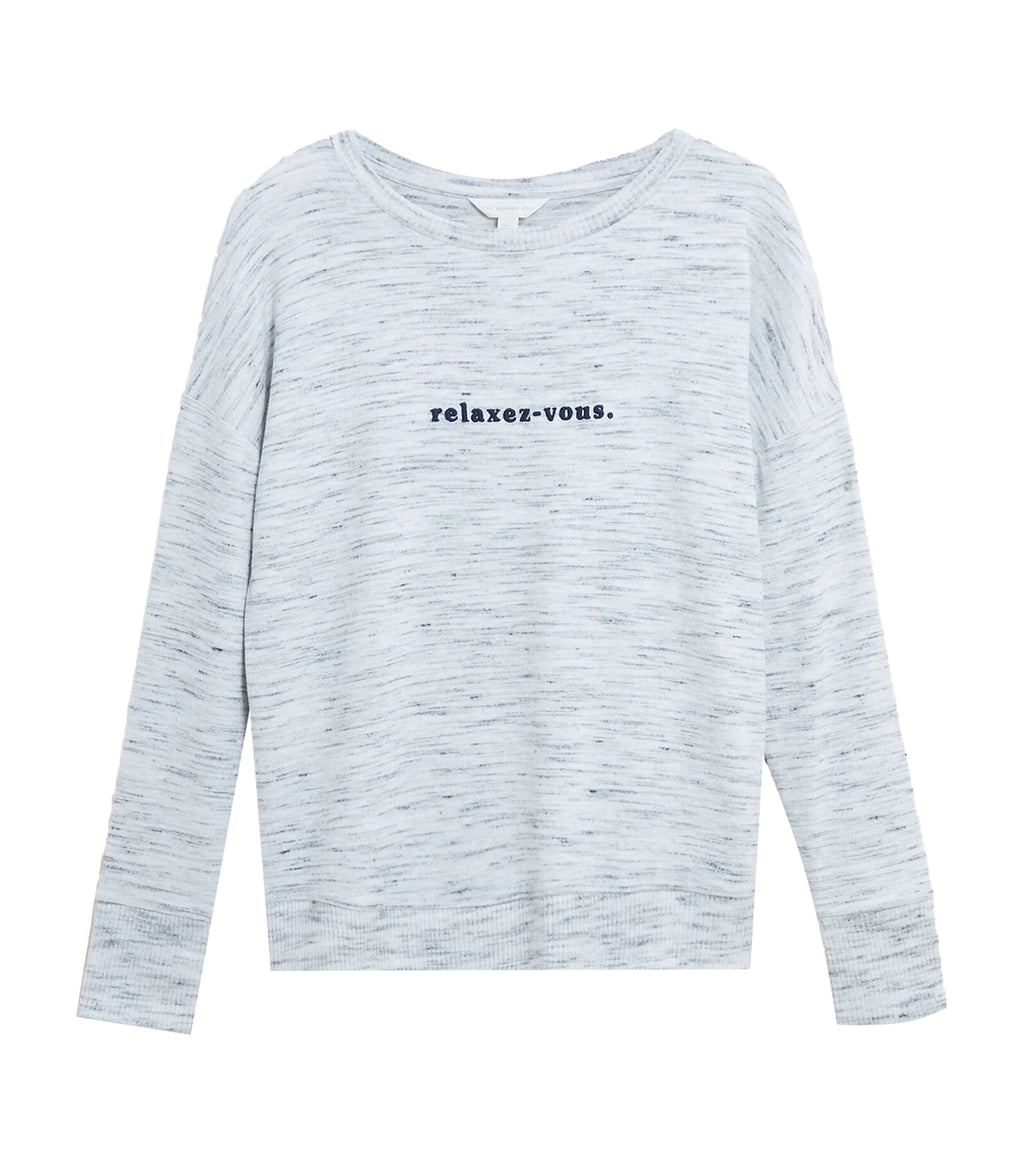 Marks & Spencer Cozy Knit Lounge Relaxez-vous Sweatshirt Gray