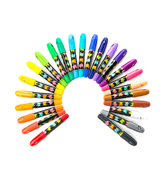 BabyRoo Silky Washable Markers - 24 Colors
