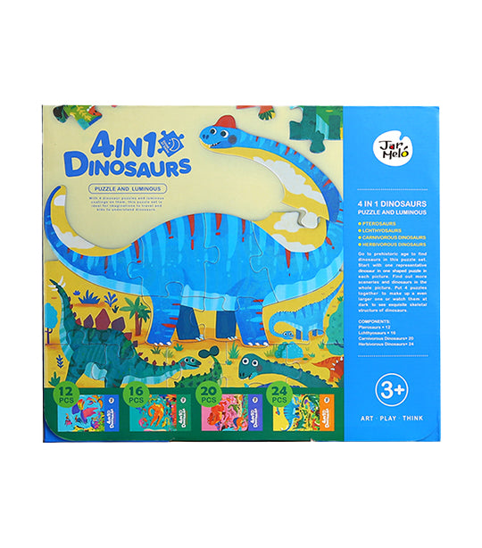4 in 1 Puzzles - Dinosaurs Puzzle and Luminous