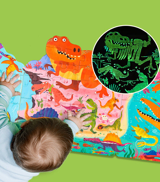 4 in 1 Puzzles - Dinosaurs Puzzle and Luminous