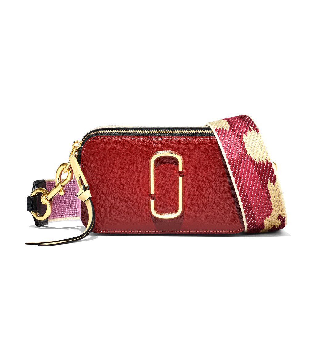 Marc Jacobs Snapshot Bag Crossbody in Saffiano Leather Lava Red