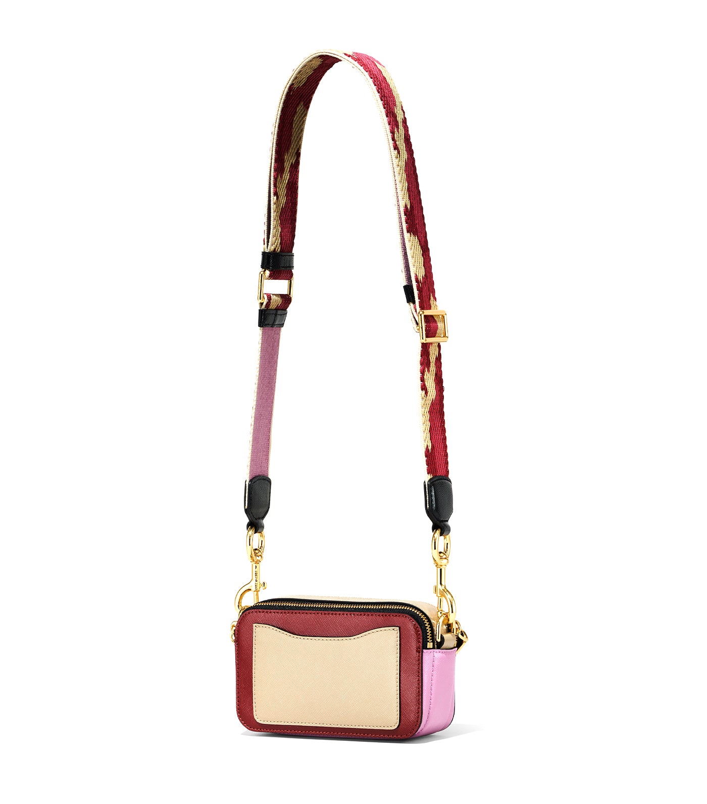 Marc Jacobs Snapshot Bag Crossbody in Saffiano Leather Lava Red Multi