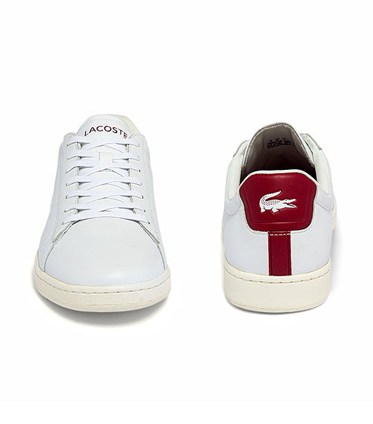 Men's Carnaby Leather Accent Heel Sneakers White/Burgundy