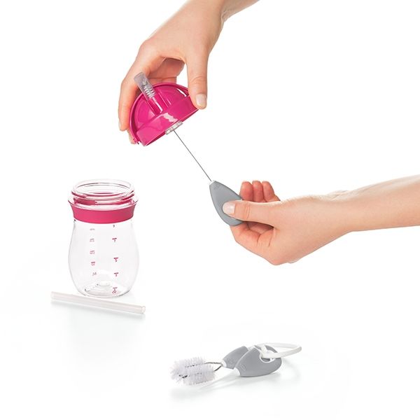Straw & Sippy Cup Top Cleaning Set - Gray