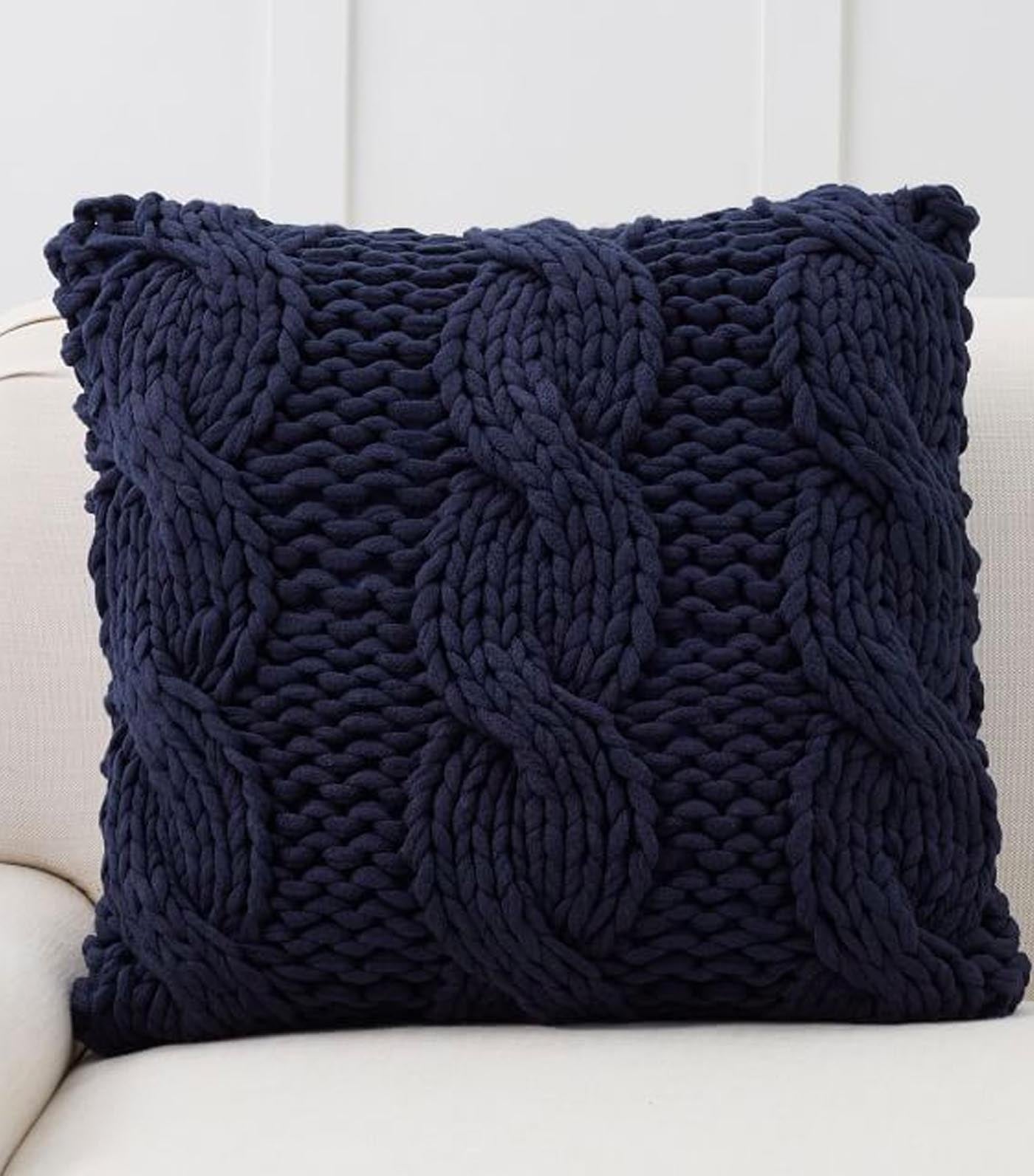 Colossal Handknit Pillow Cover