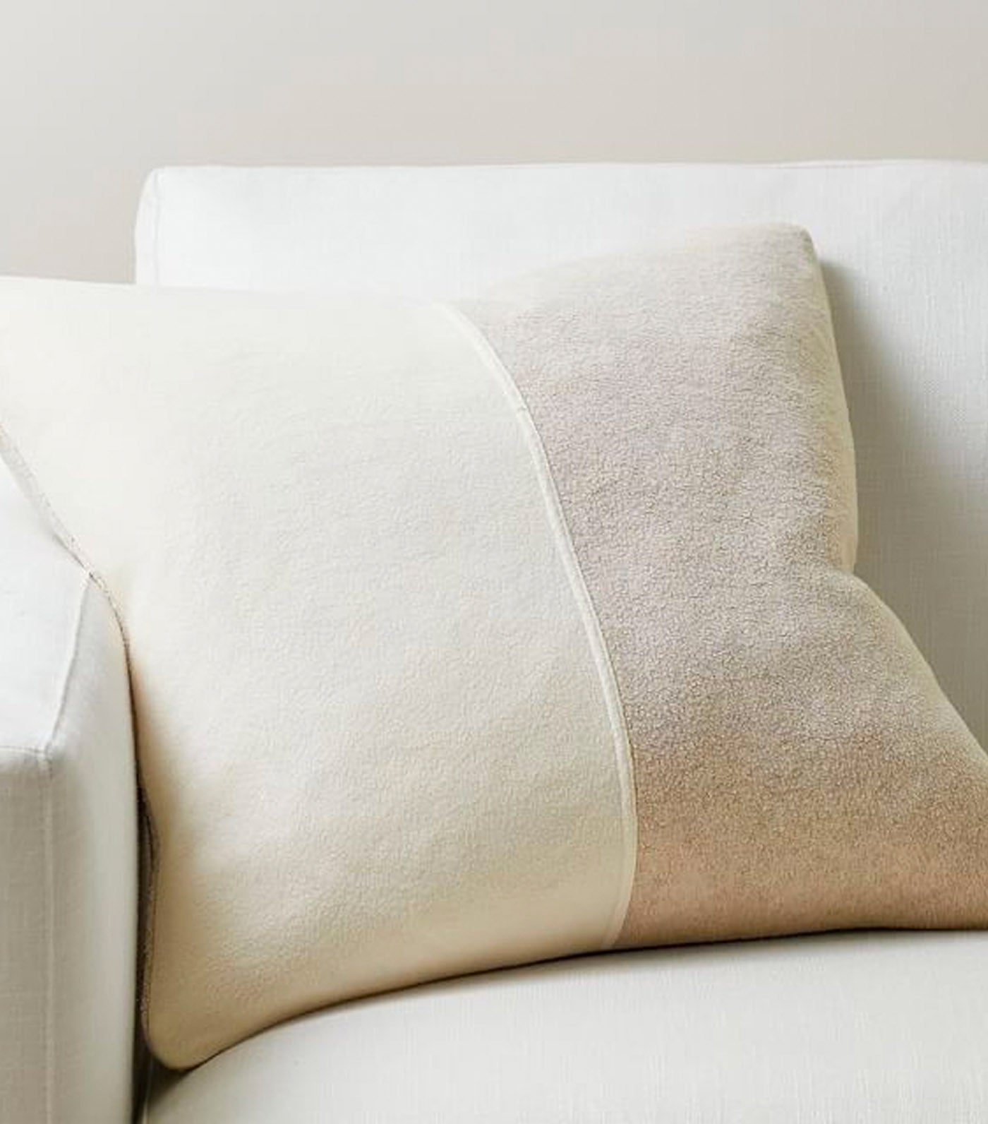 Pottery Barn Cozy Fleece Color Block Pillow Cover