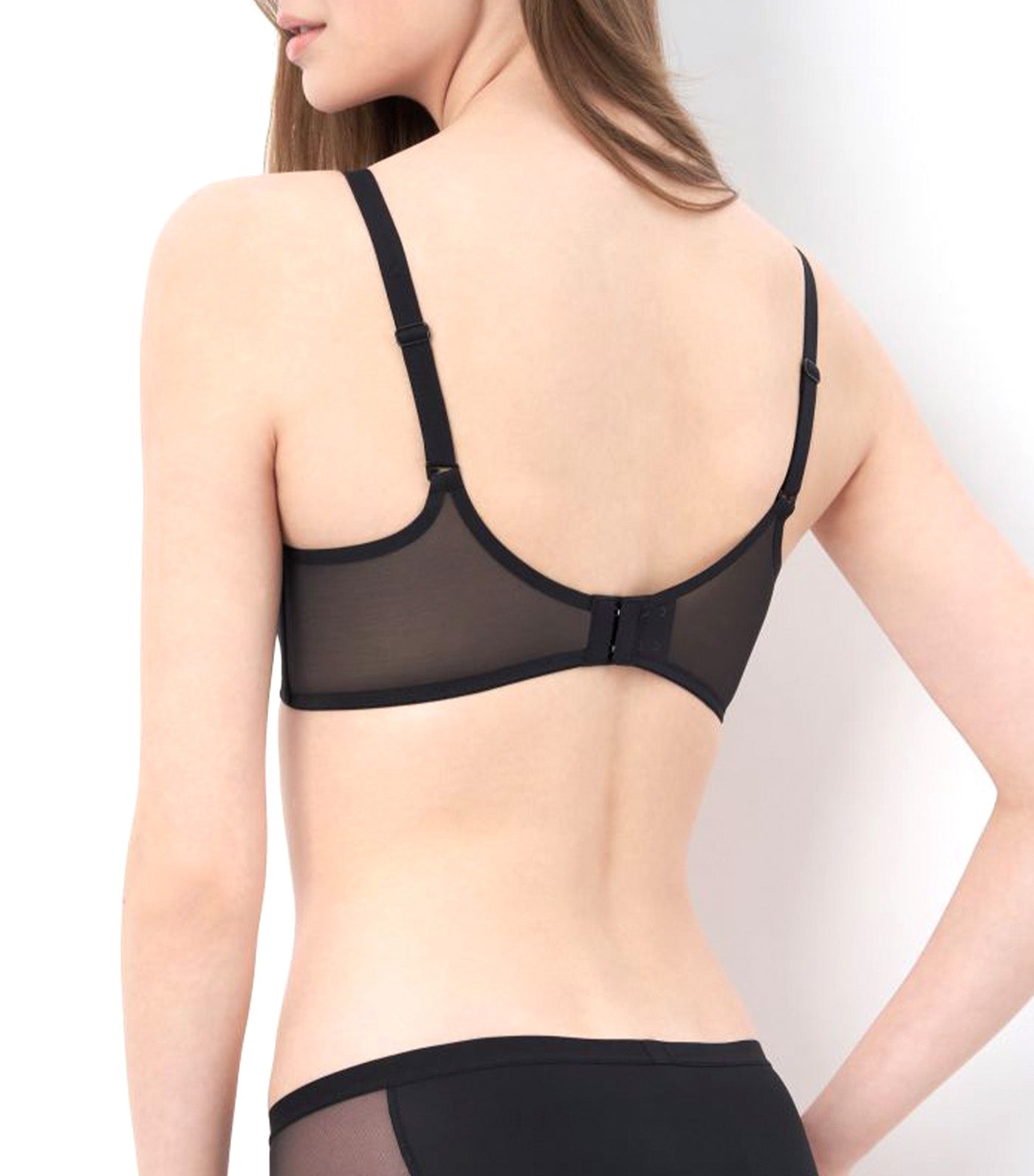 Non-wired lace push-up bra - Black - Ladies