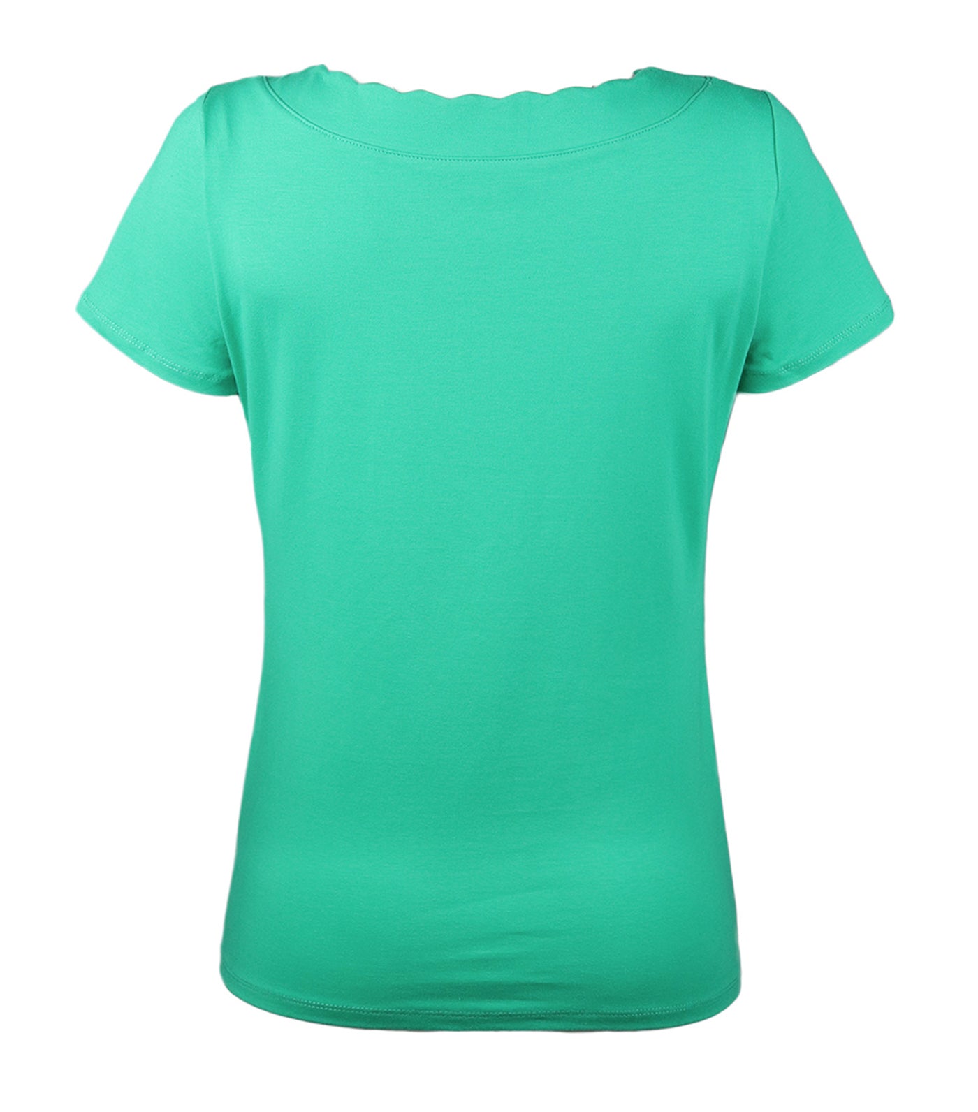 Anne Klein Coastal Knit Scallop Tee Clover