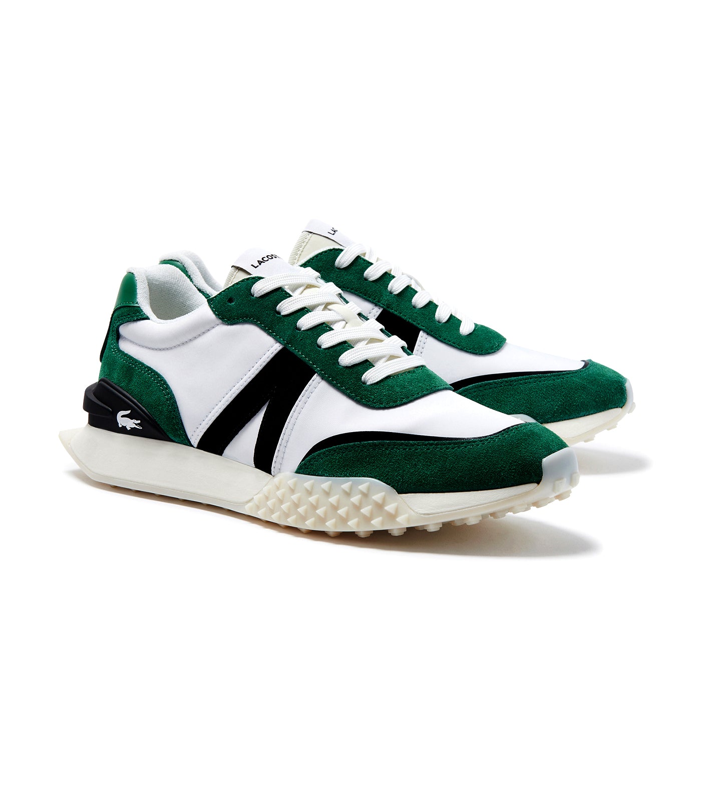 Women's L-Spin Deluxe Textile Accent Sneakers White/Green