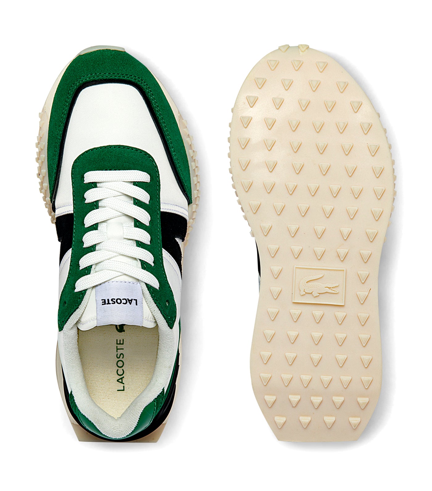 Women's L-Spin Deluxe Textile Accent Sneakers White/Green