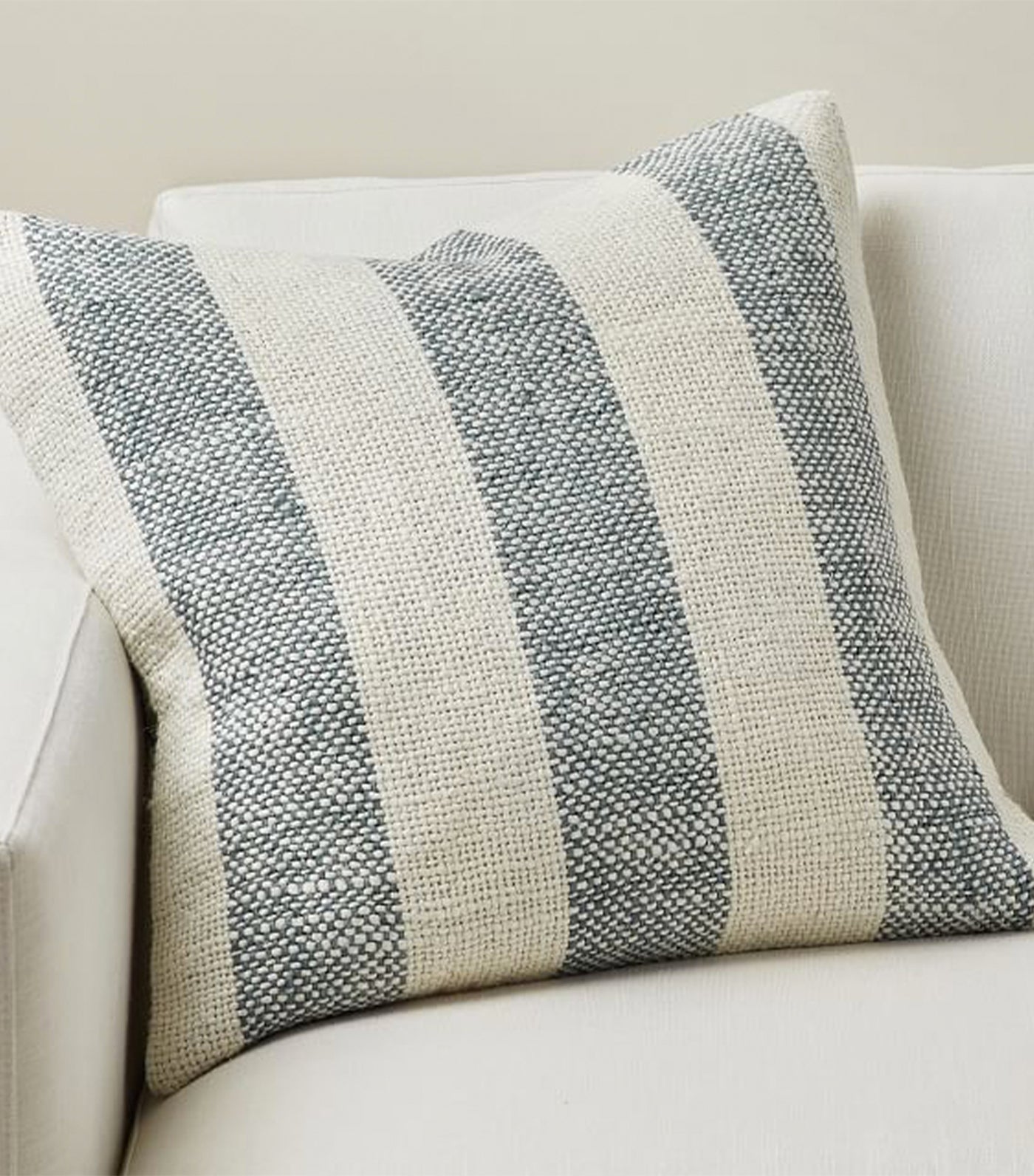 Pottery Barn Faye Textured Striped Pillow Cover