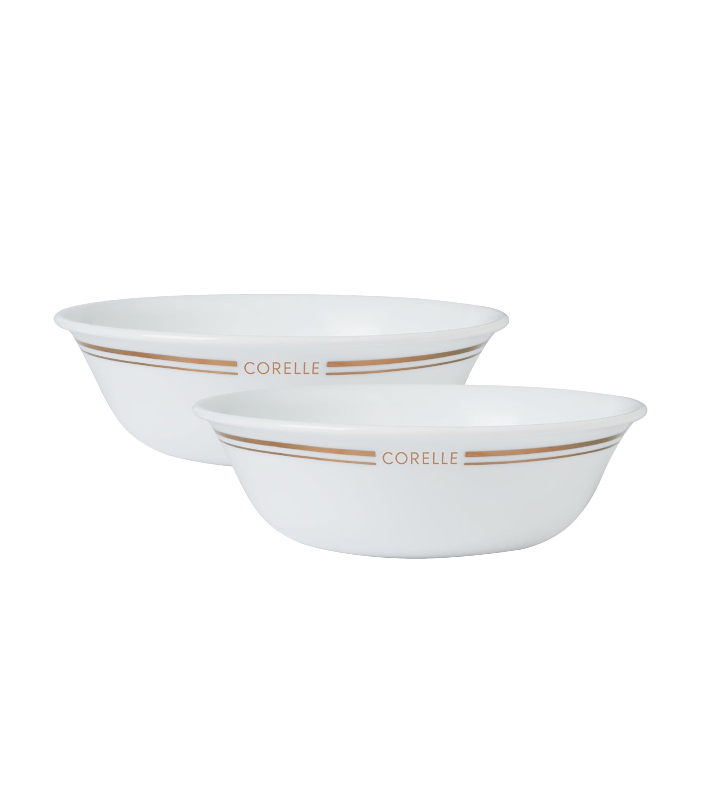 Corelle 2-Piece Market Street 2-Piece Market Street Soup Bowl Set -  White/Gold