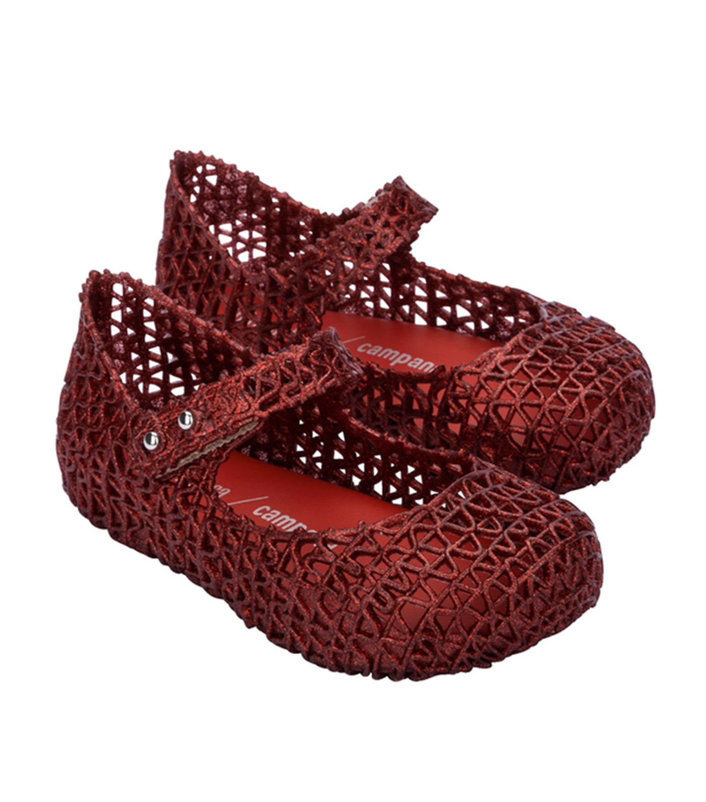 Campana Papel Glitter Red