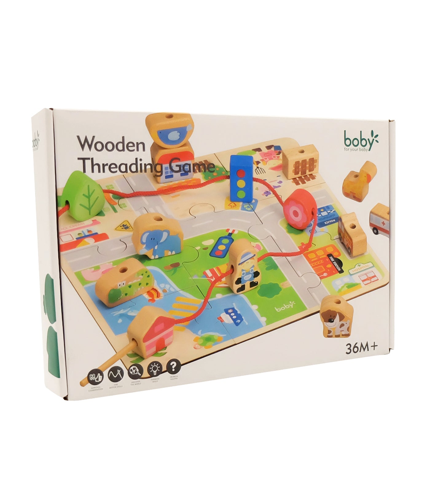 Wooden Threading Game
