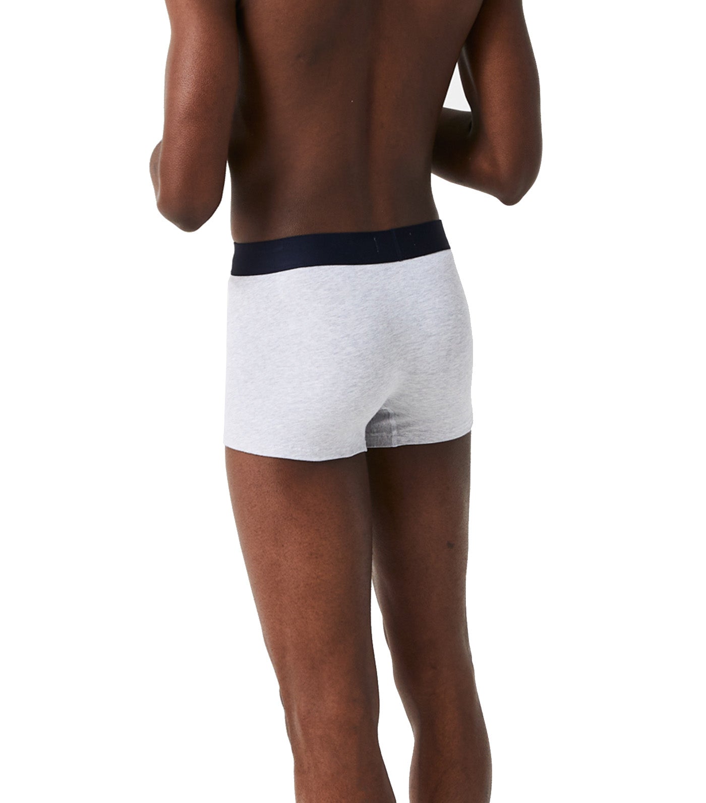 Pack of 3 Plain And Printed Casual Boxer Briefs Navy Blue/White-Silver Chine/Blue