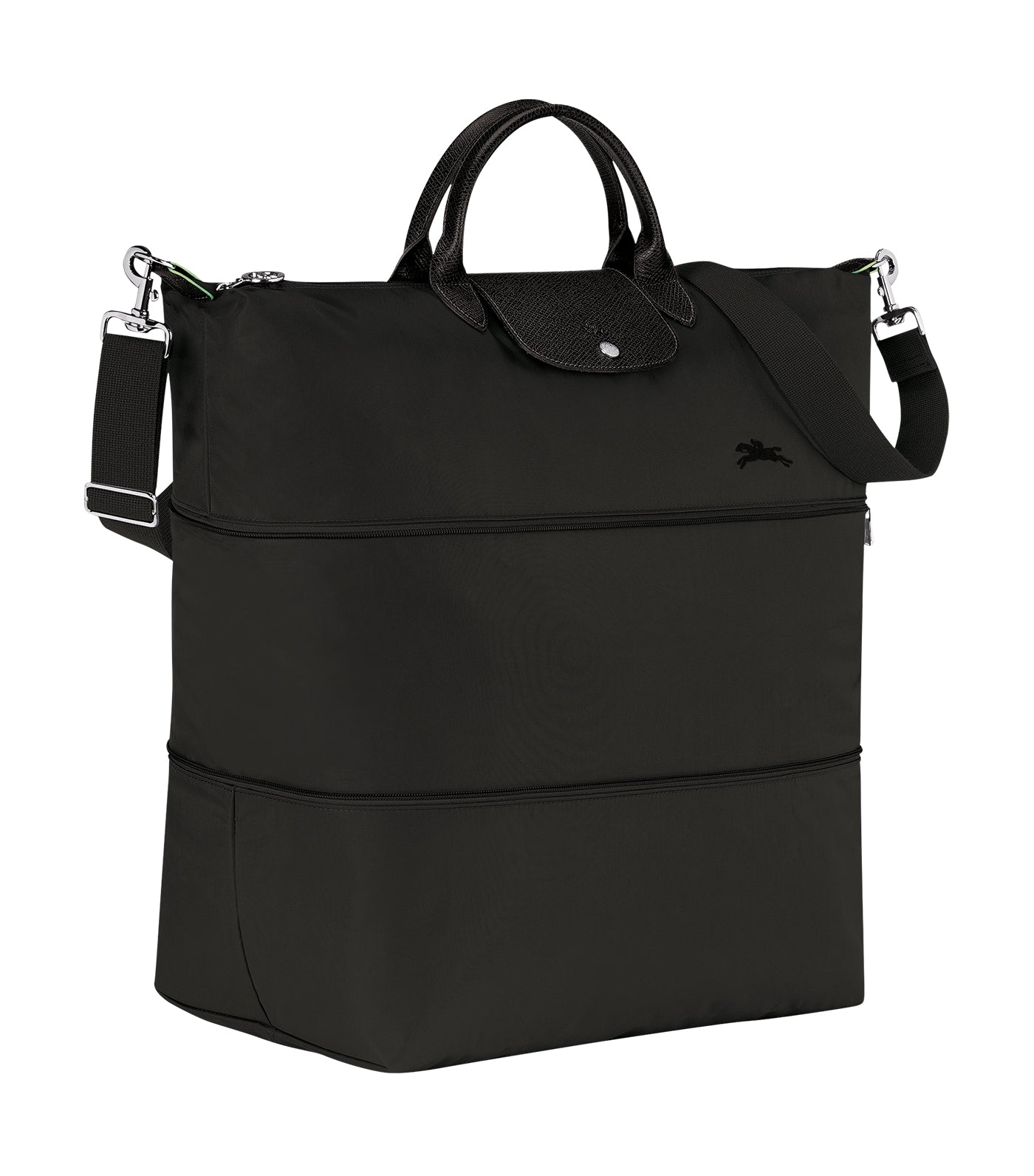 Le Pliage Green Travel Bag Expandable Black