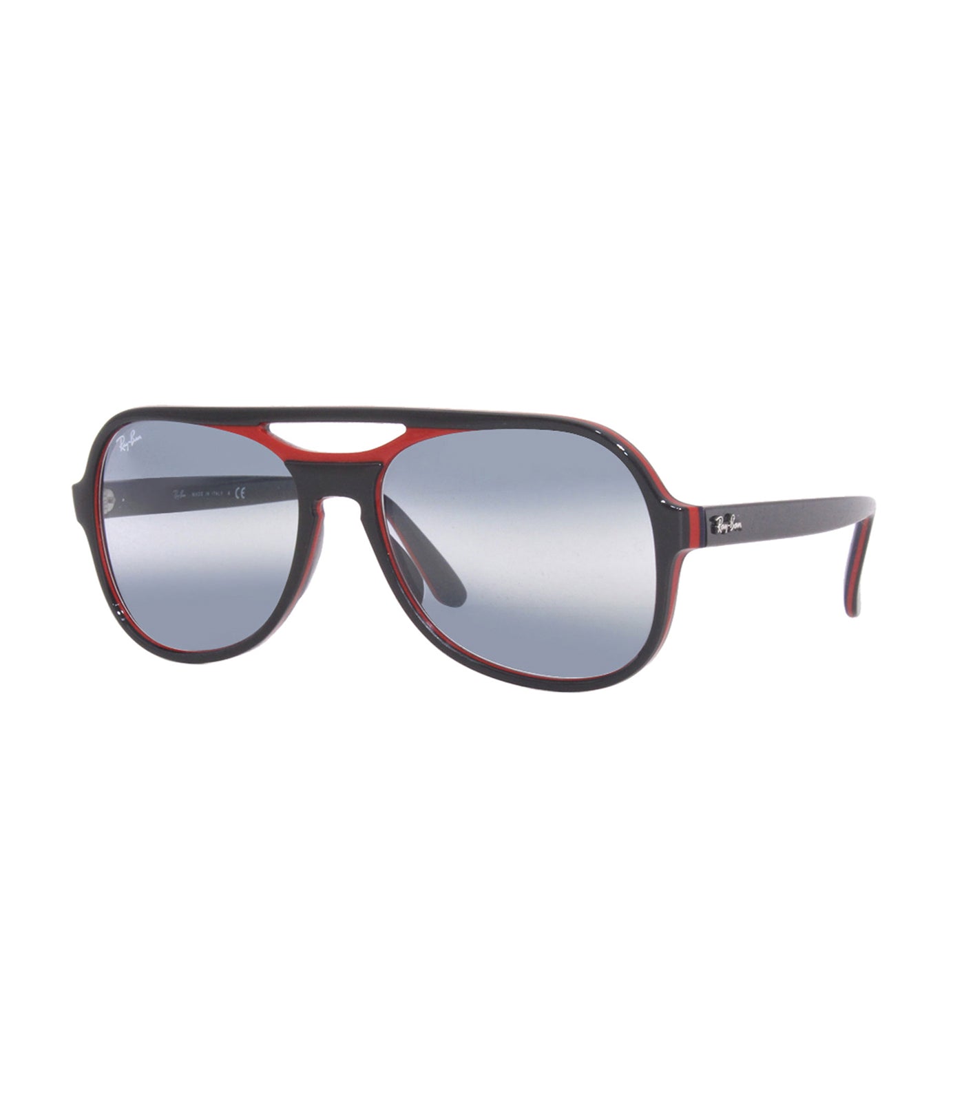 Ray-Ban Powderhorn RB4357/6552/GA Bi-Gradient Black/Clear Blue