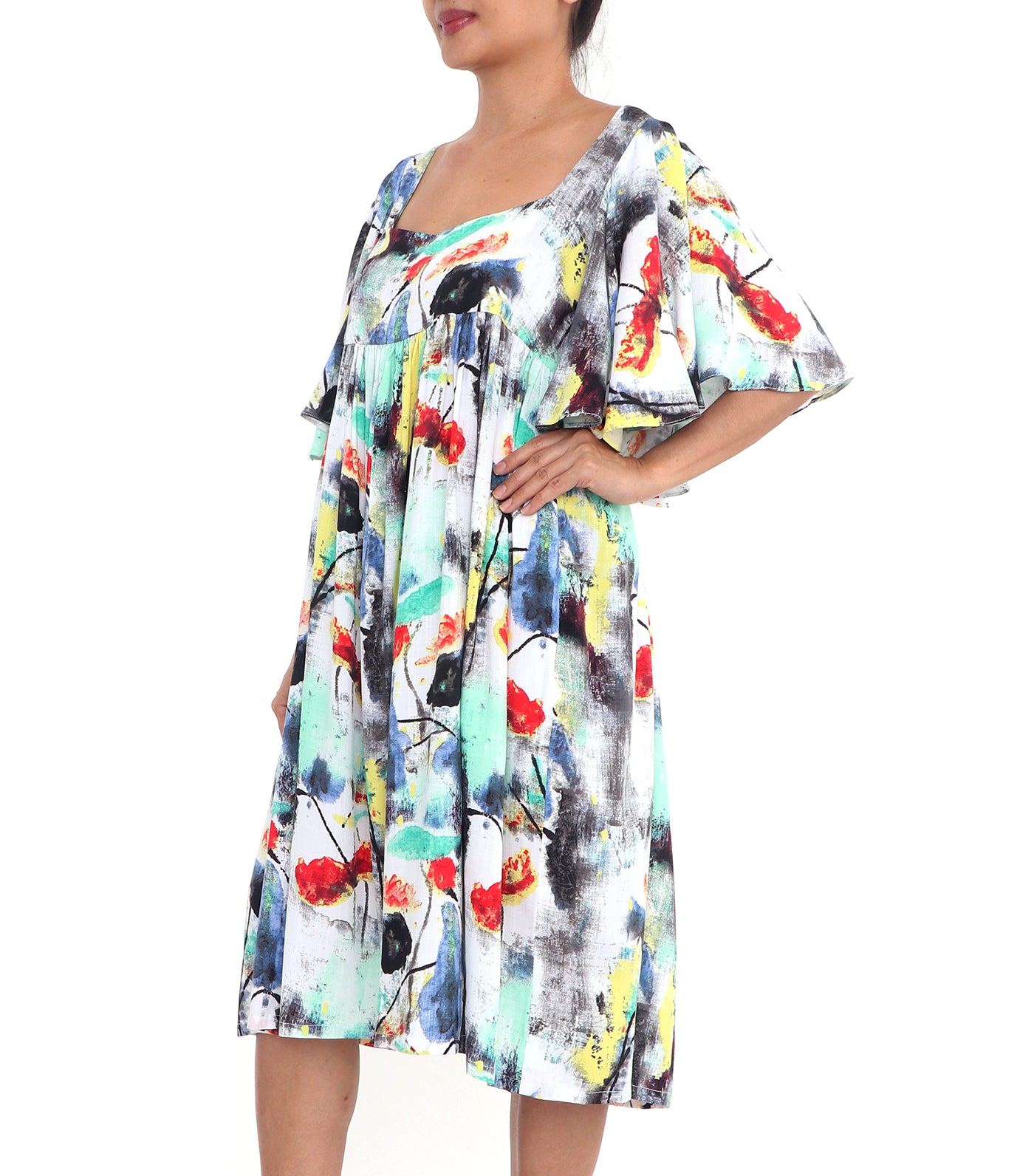 Ally Housedress Abstract Print Multi