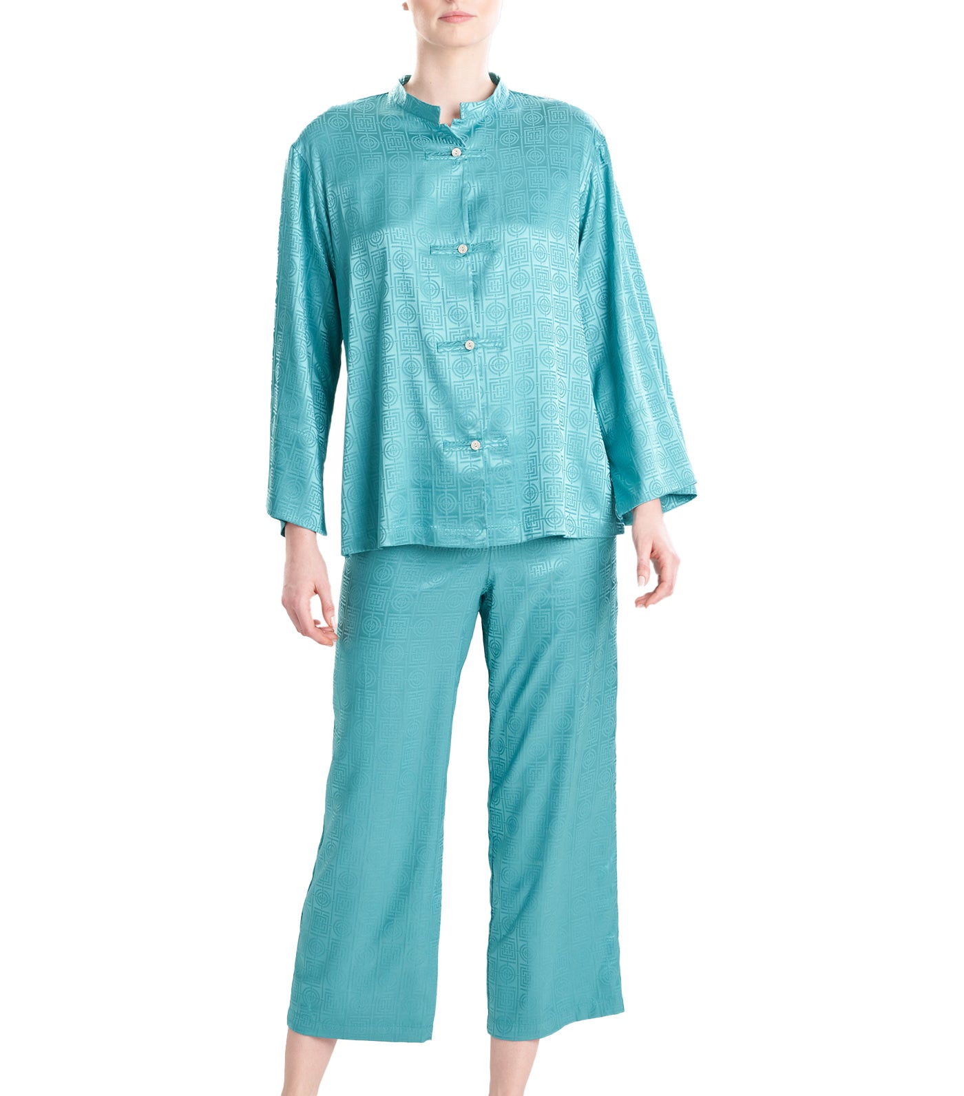 Infinity Jacquard Pajama Set Jade