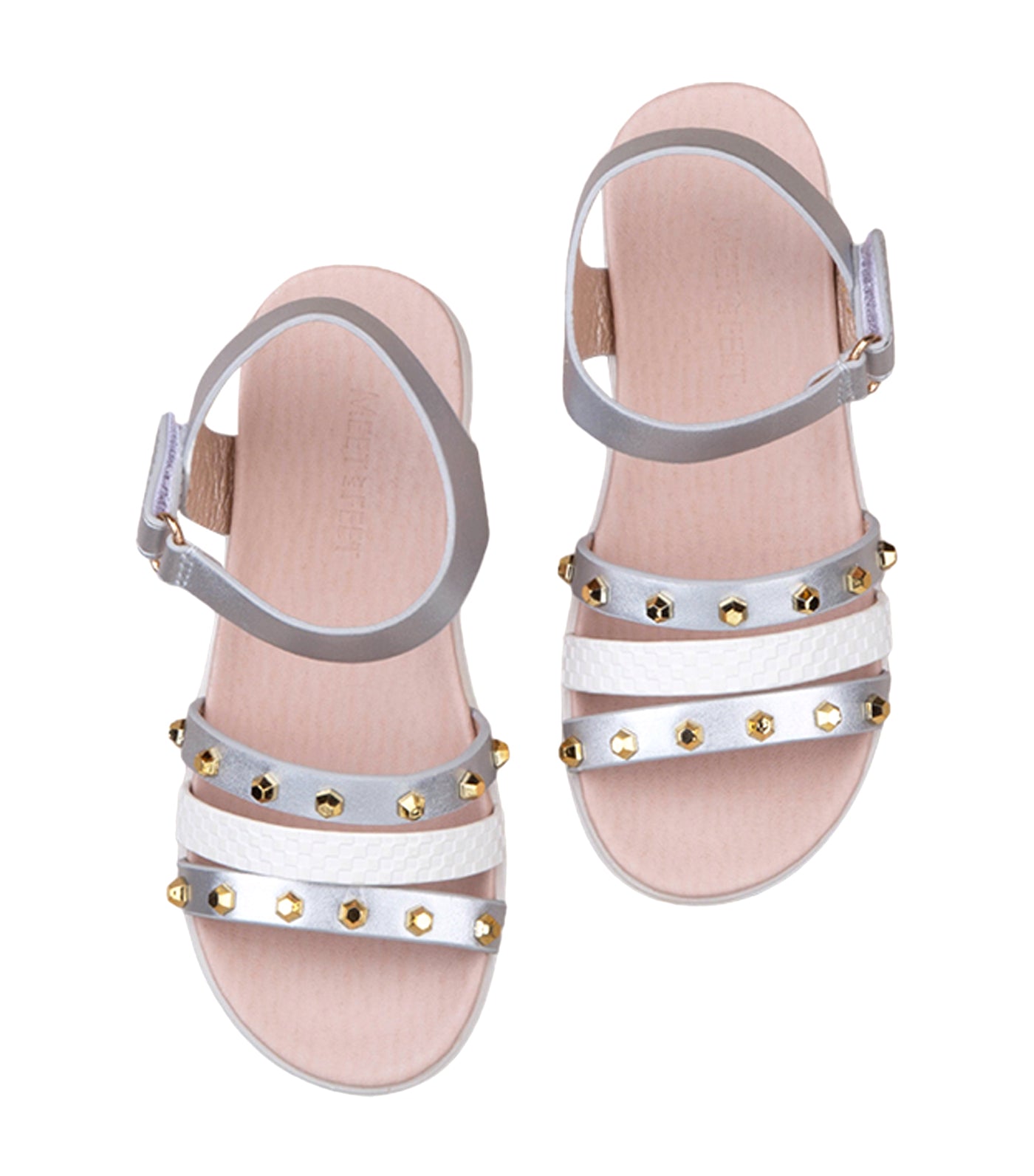 Betts Kids Sandals for Girls - Silver