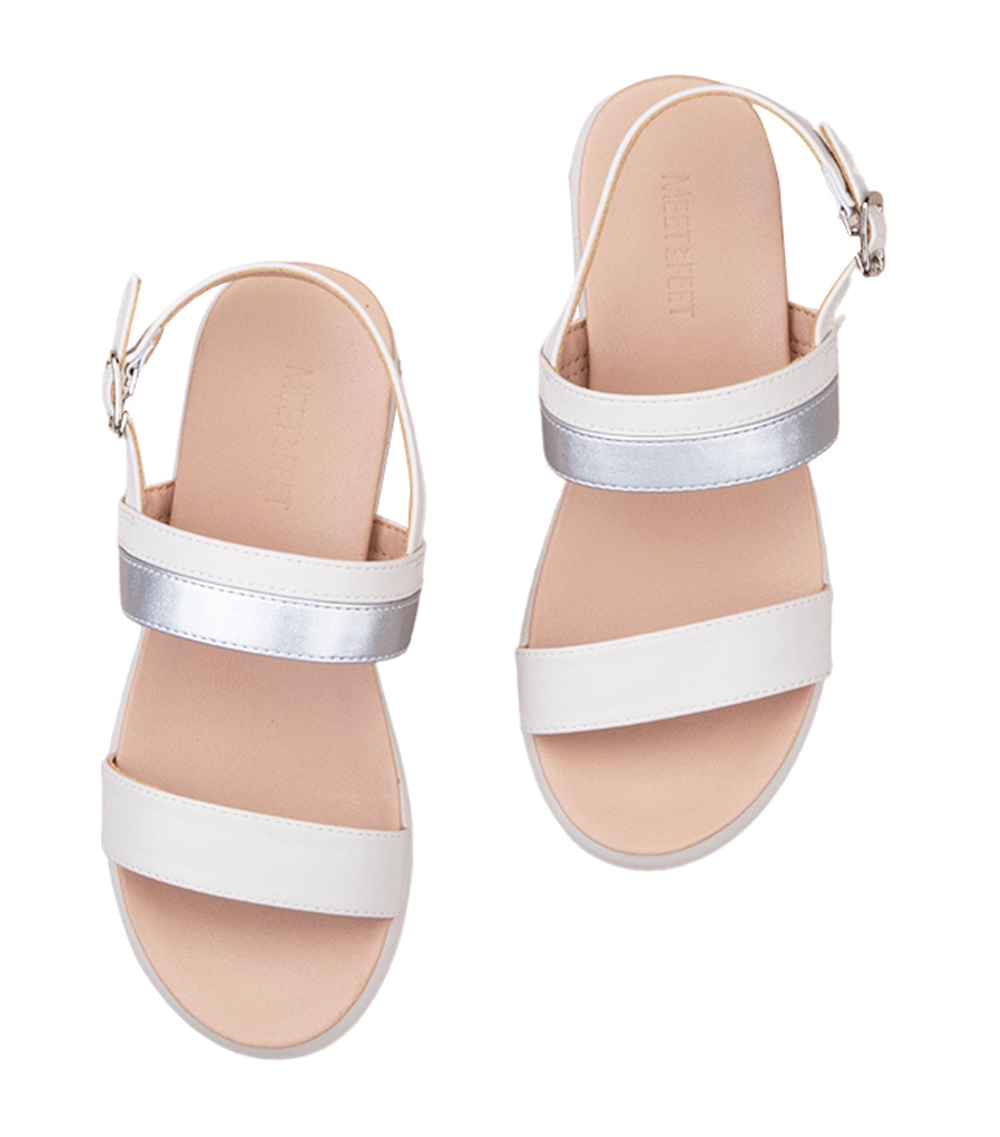Blanche Kids Sandals for Girls - Silver