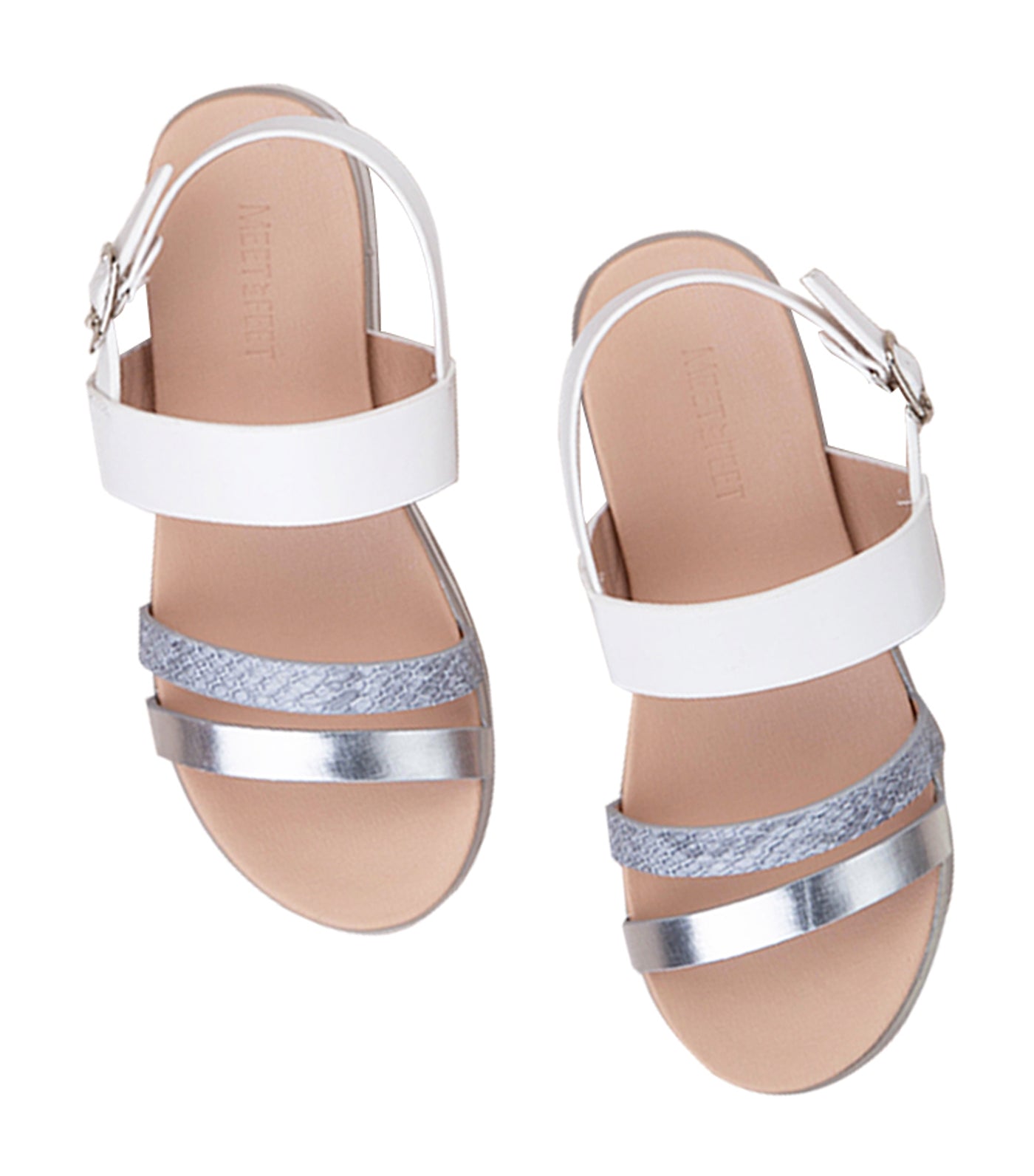 Blessy Kids Sandals for Girls - Silver