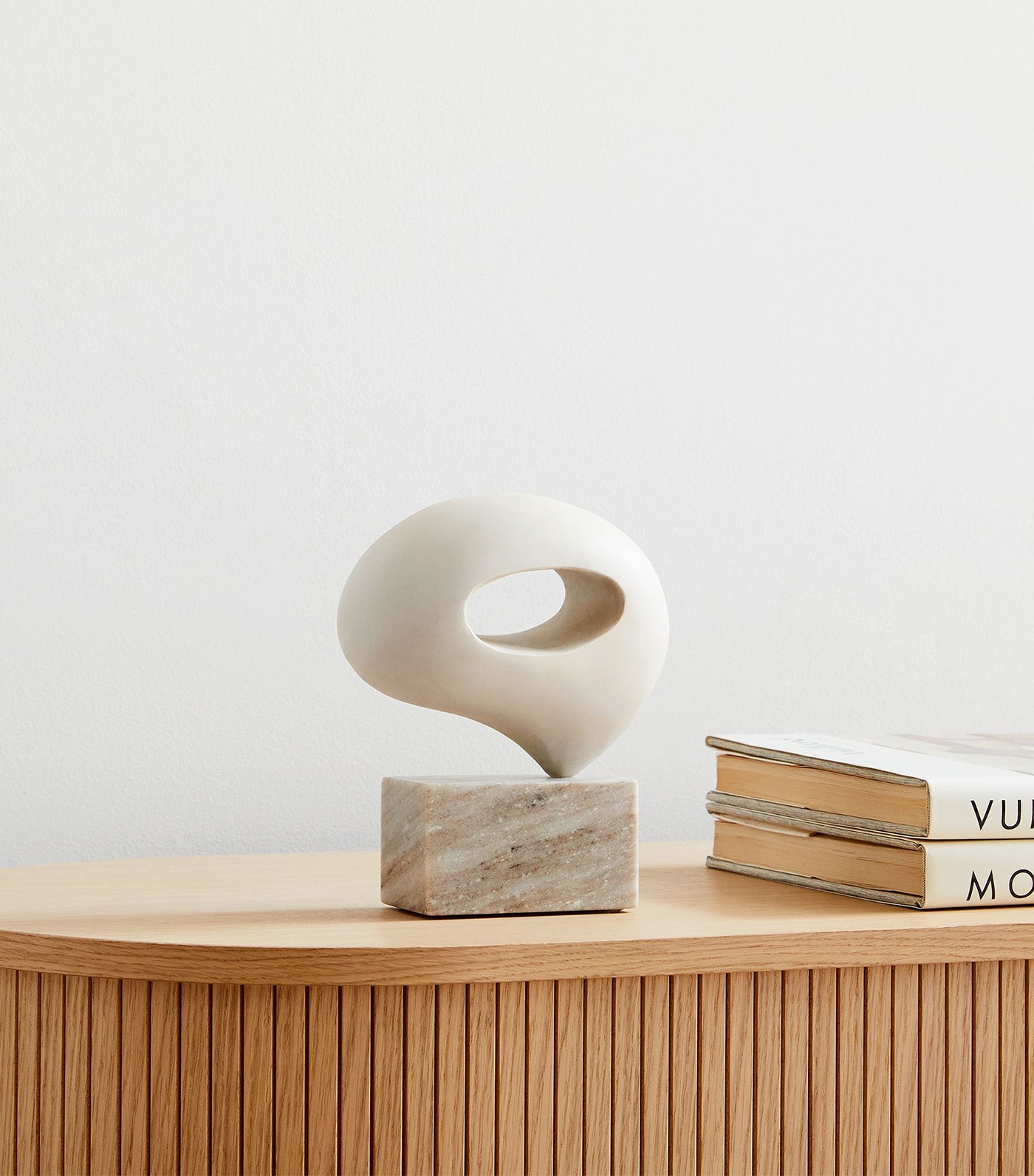 west elm Alba Wood Sculptural Object - Whitewash