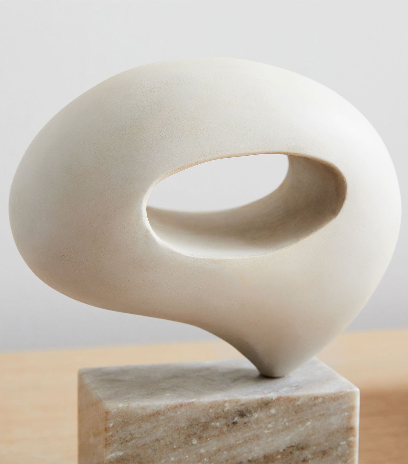 west elm Alba Wood Sculptural Object - Whitewash