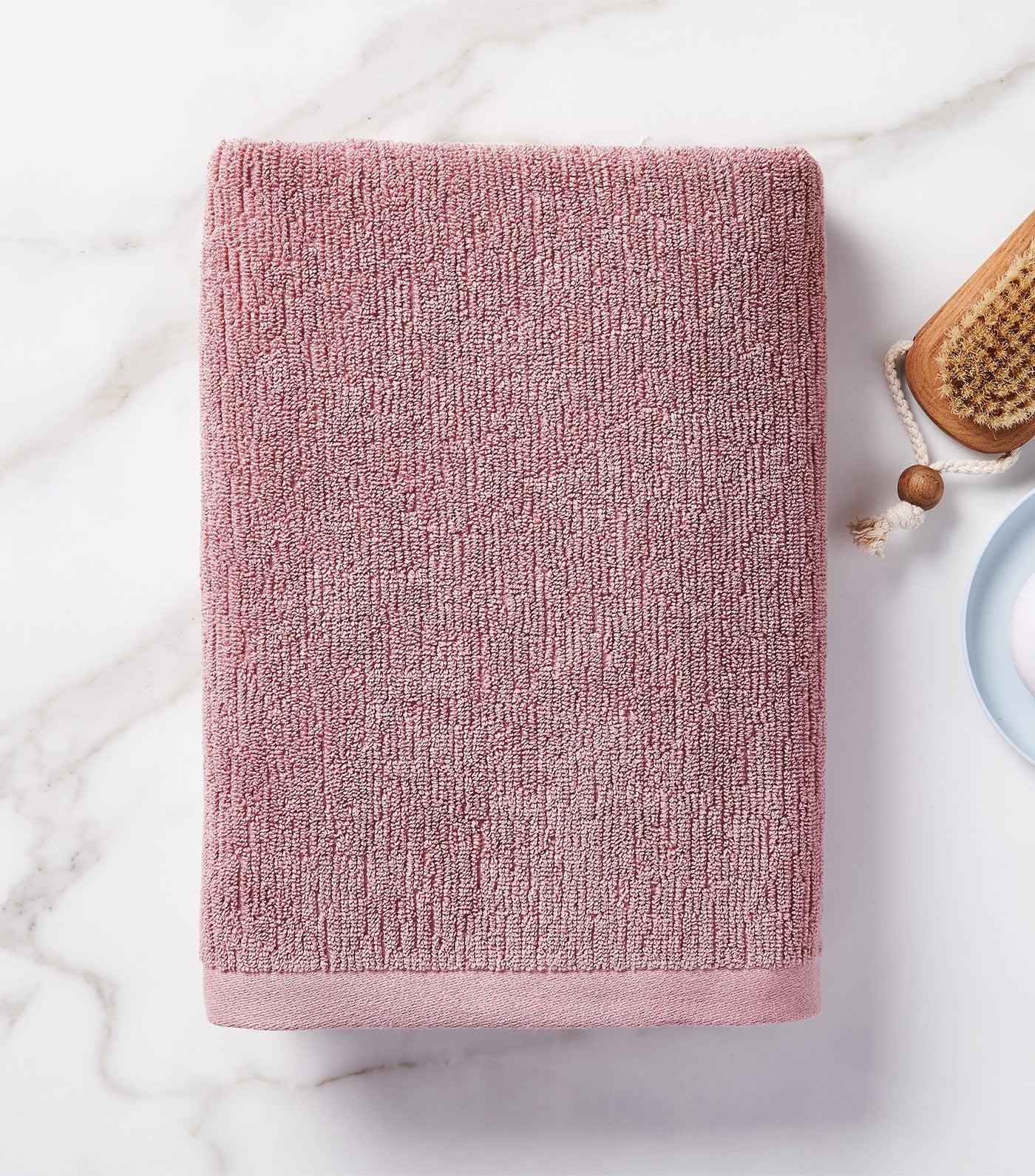 west elm Organic Quick-Dry Towel - Pink Stone