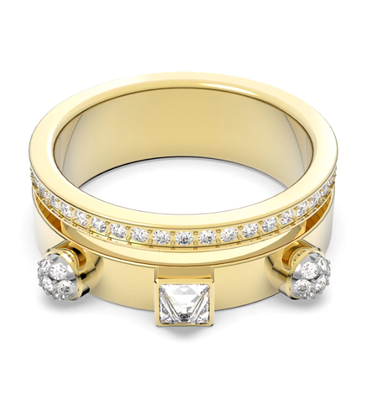Thrilling Ring White Gold-Tone Plated