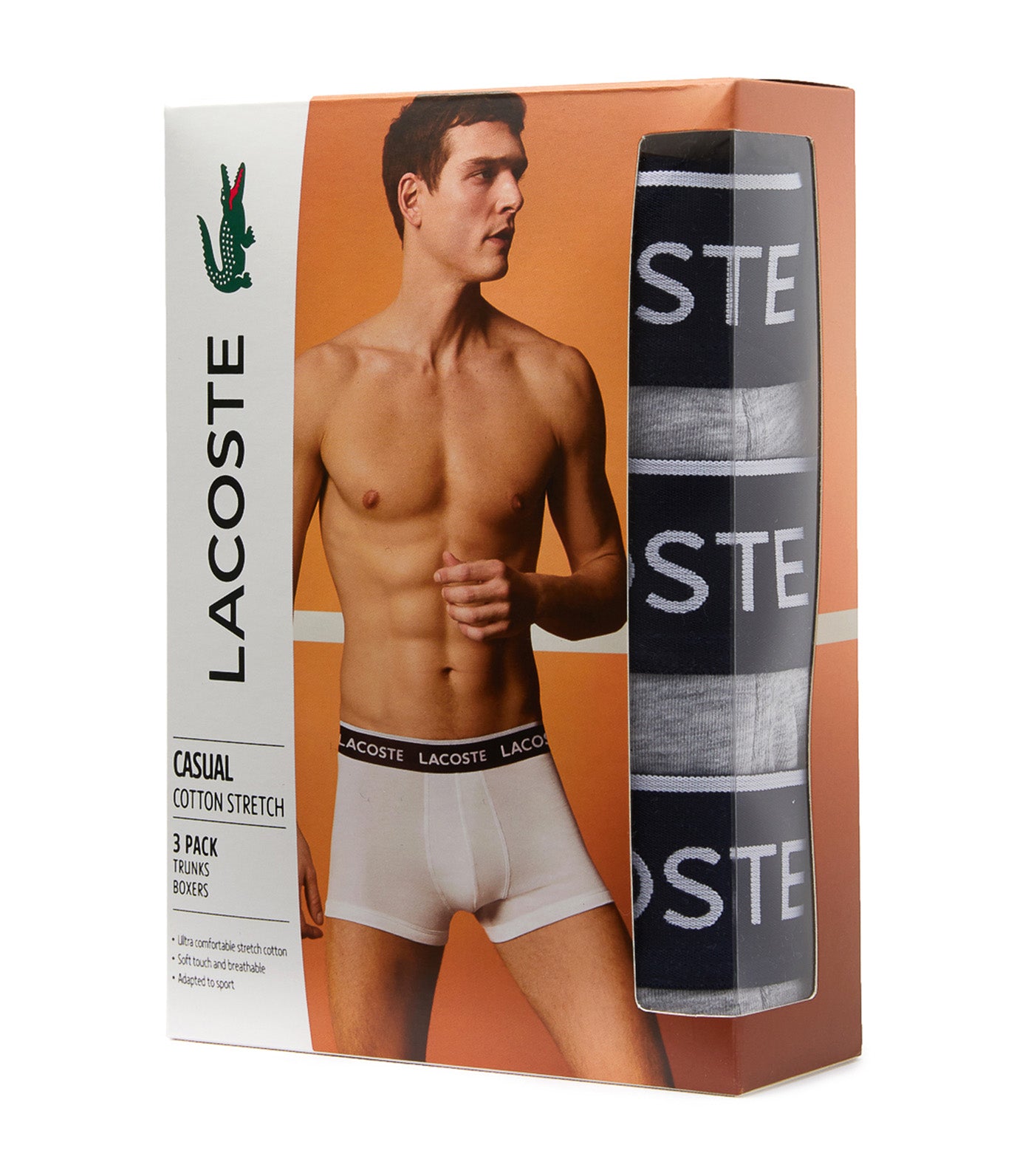 Pack Of 3 Casual Boxer Briefs Gray