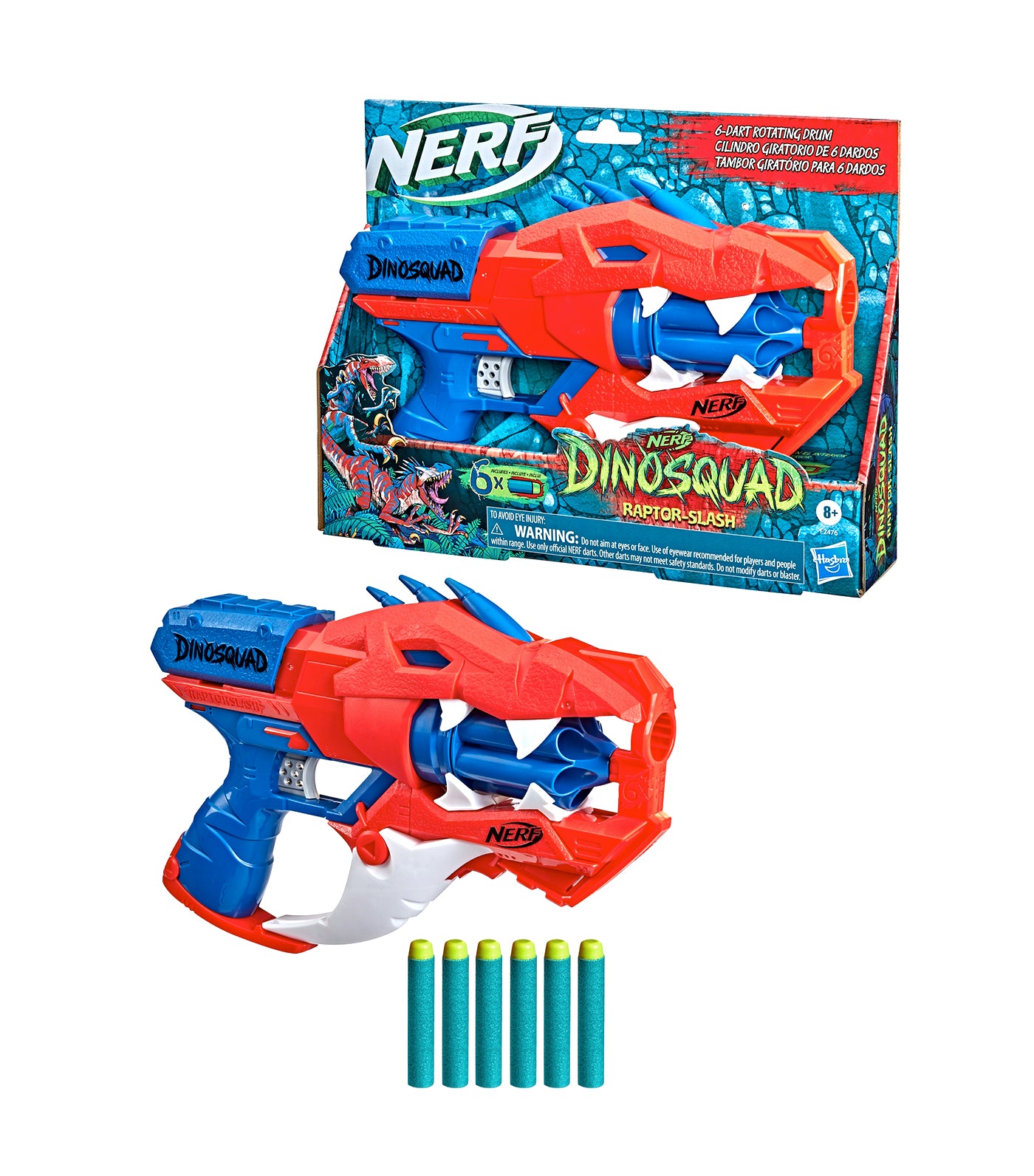 Nerf DinoSquad Terrodak, 12 Nerf Elite Darts, Dinosaur Design, 4 Dart Toy  Foam Nerf Blaster for Kids Outdoor Games