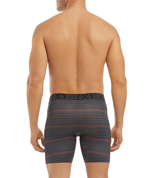 Three-Pack (X) Sport Mesh Boxer Brief with 9in Inseam in Multicolor Red