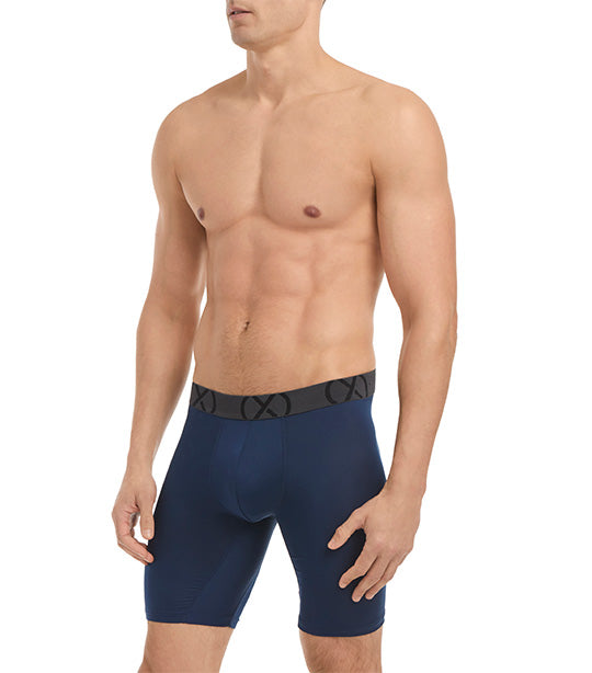 Three-Pack (X) Sport Mesh Boxer Brief with 9in Inseam in Blue