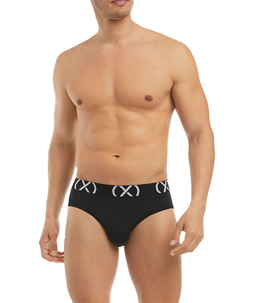 Three-Pack (X) Sport No-Show Brief in Black