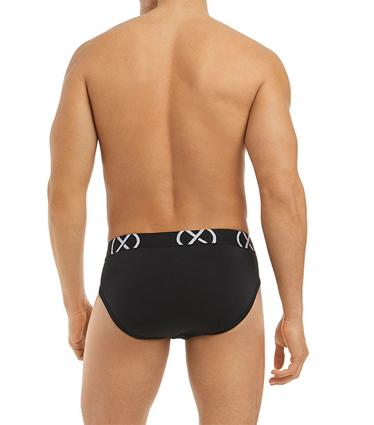 Three-Pack (X) Sport No-Show Brief in Black