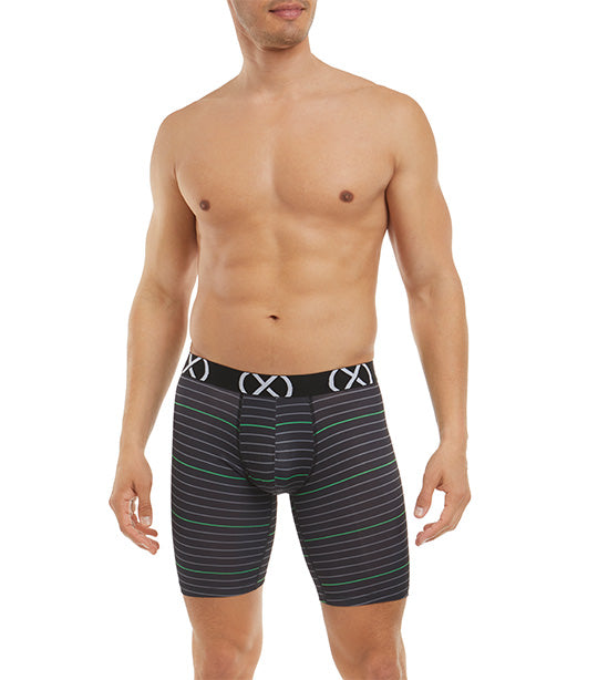 Three Pack (X) Sport Boxer Briefs with 9in Inseam in Multicolor