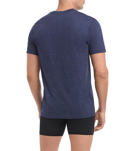 Three-Pack (X) Performance Cotton Crew Neck Shirt in Blue