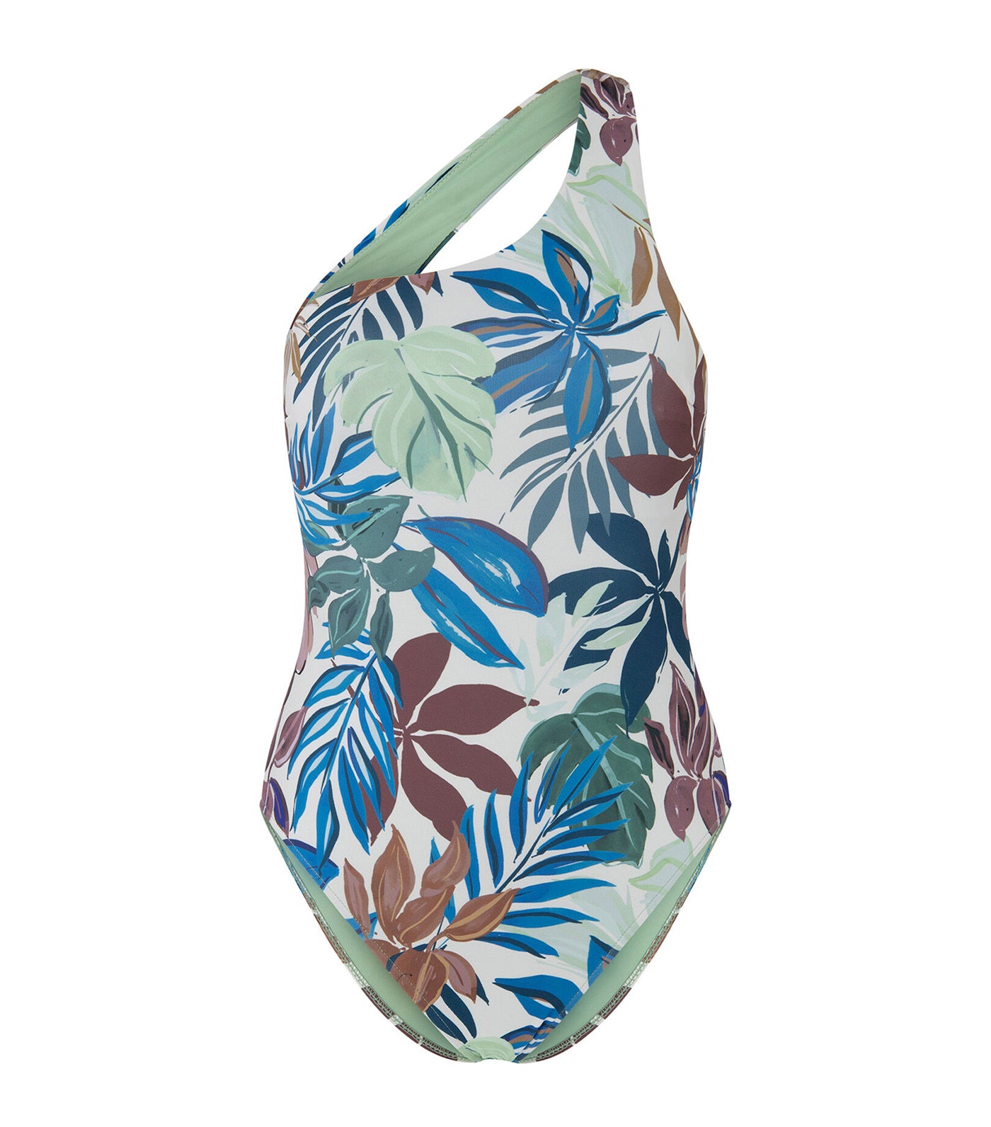 Resort Asymmetric Swimsuit Multicolored Floral