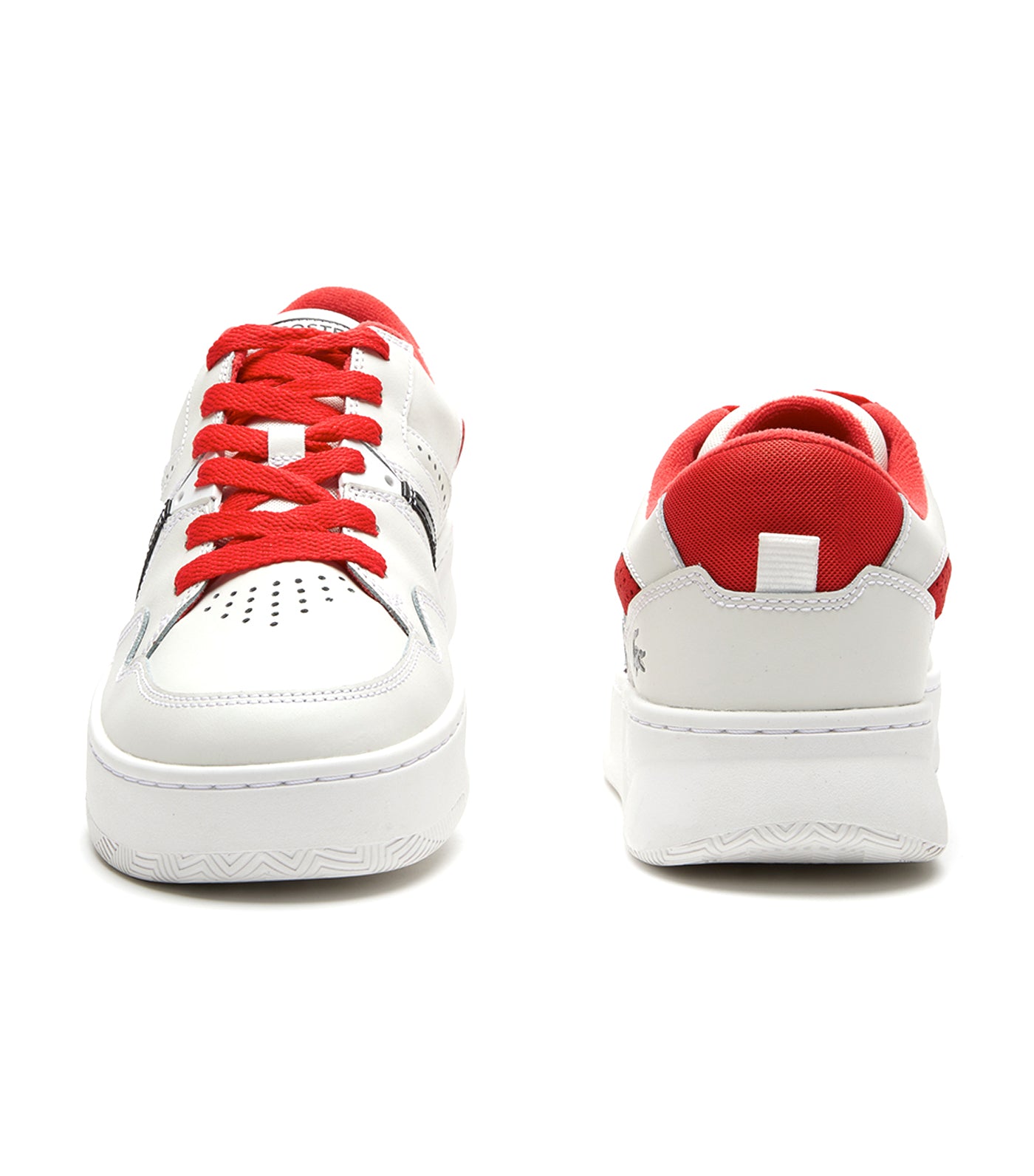 Men's L005 Leather Color-Pop Sneakers White/Red