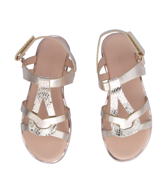 Brianna Kids Sandals for Girls - Gold