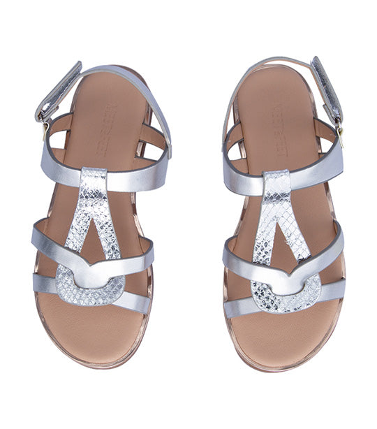 Brianna Kids Sandals for Girls - Silver