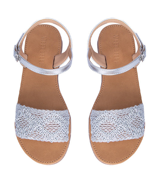 Brielle Kids Sandals for Girls - Silver