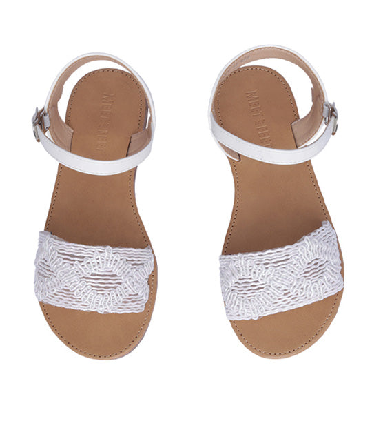 Brielle Kids Sandals for Girls - White