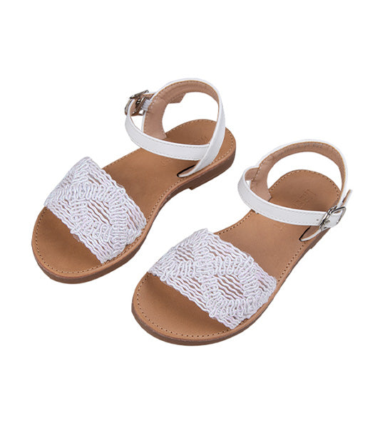 Brielle Kids Sandals for Girls - White