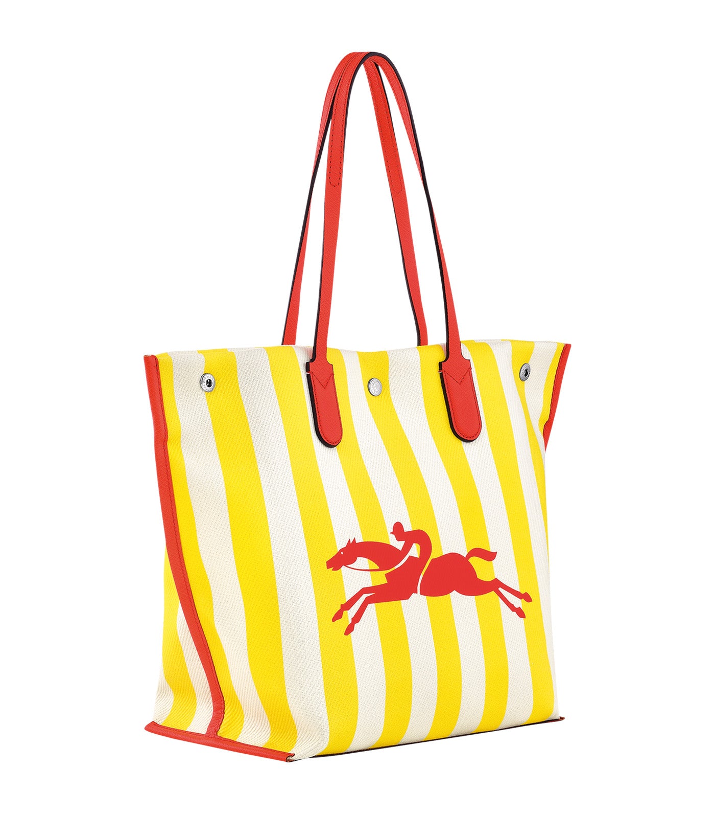 Essential Transat Shopping Bag L Yellow/White
